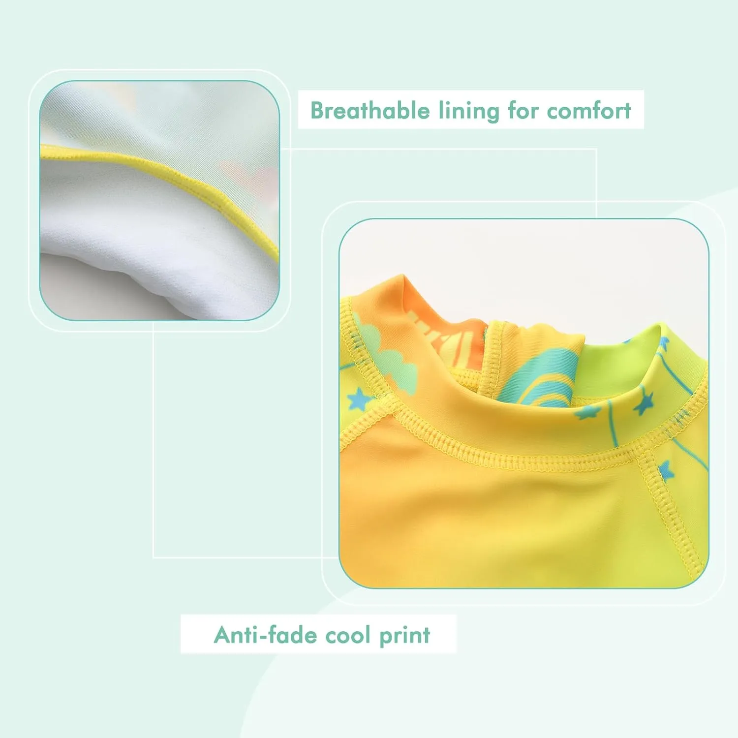 Moon Tree Baby Girls Rash Guard Swimsuits for Toddler Girls Short Sleeve Sunsuits One Piece Bathing Suits Beach Swimwear