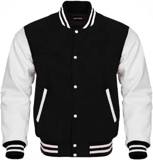 Mount Helicon Varsity Letterman Baseball Bomber Jackets Genuine Leather Sleeves & Multi Wool Color Options