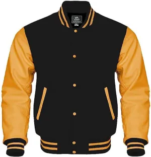 Mount Helicon Varsity Letterman Baseball Bomber Jackets Genuine Leather Sleeves & Multi Wool Color Options