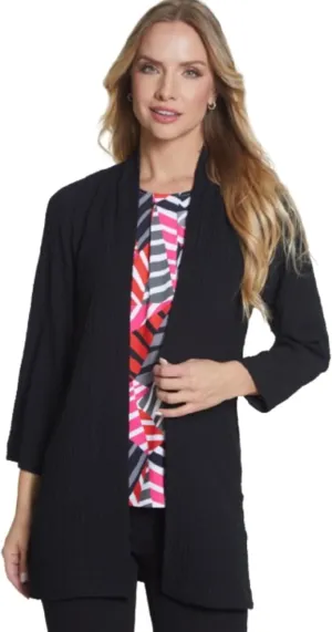 MULTIPLES Women's Set-in Kimono Sleeves Drop Shoulder Band Collar Jacket