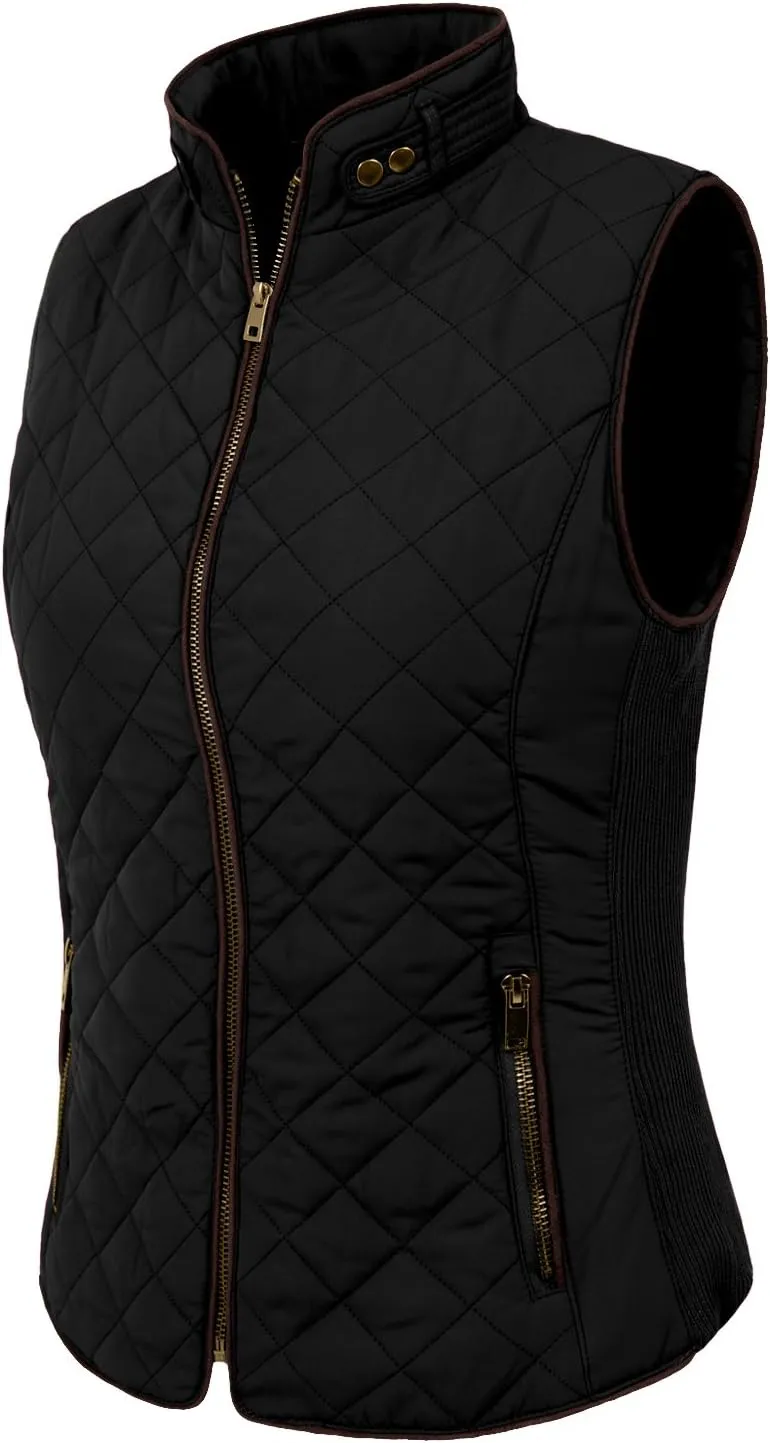 NE PEOPLE Womens Lightweight Quilted Padding Zip Up Vest Gilet(S-3XL)