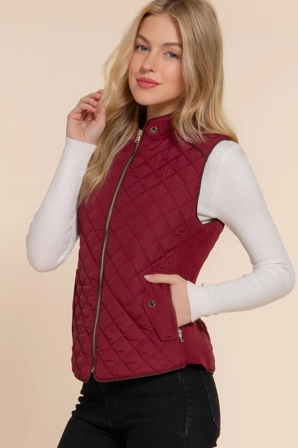 NE PEOPLE Womens Lightweight Quilted Padding Zip Up Vest Gilet(S-3XL)