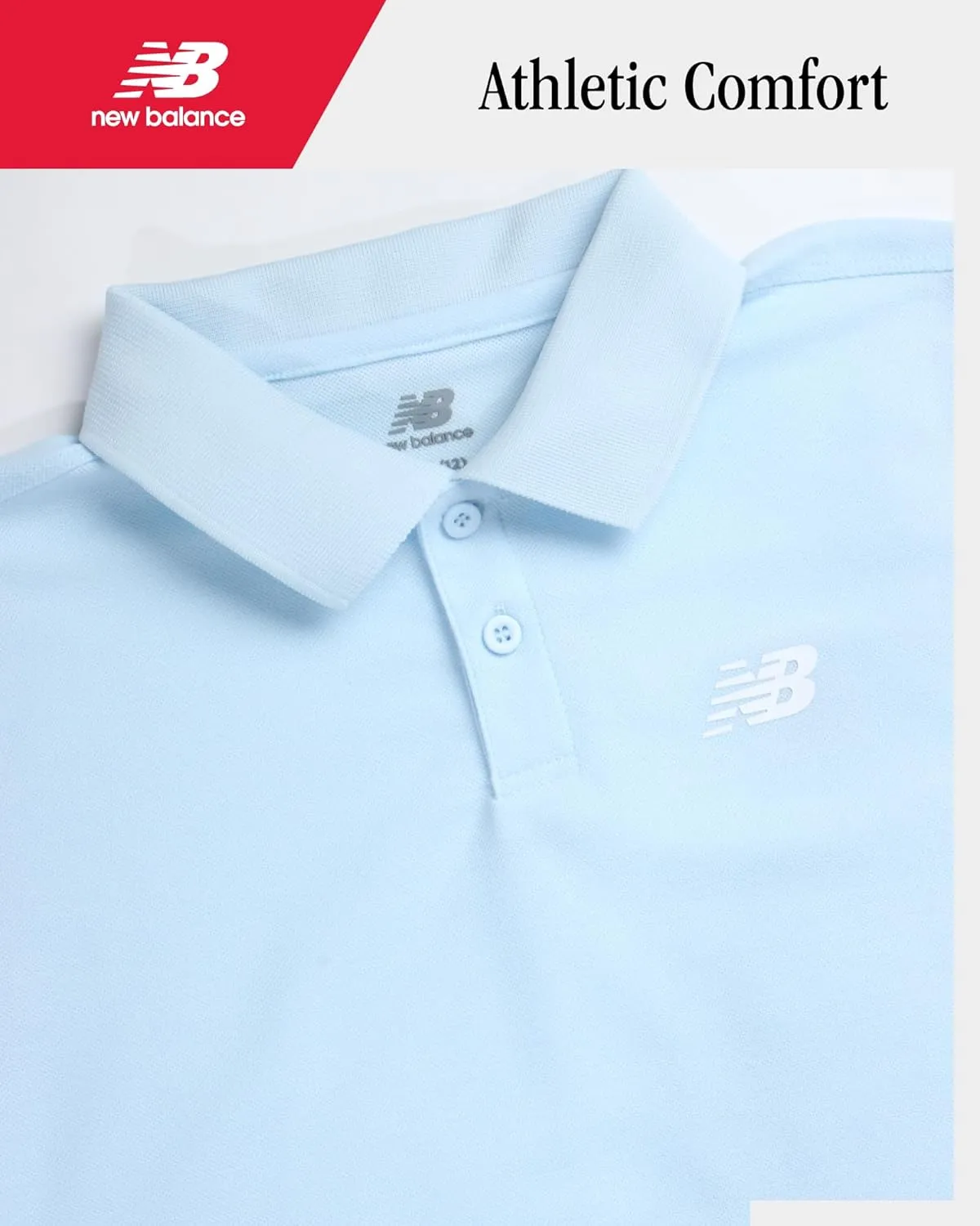 New Balance Boys' Polo T-Shirt - Short Sleeve Dry Fit Shirt for Boys' - Performance Collared Golf Shirt (8-20)