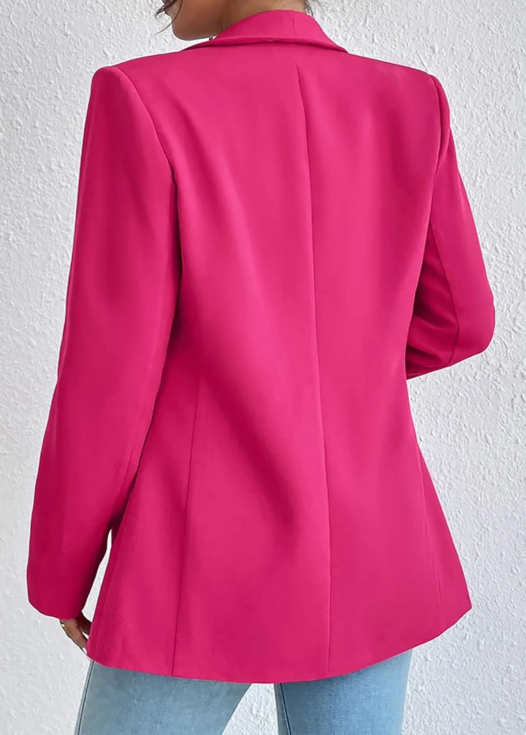 Nihsatin Women's Business Casual Blazer Lapel Collar Open Front Long Sleeve Jackets