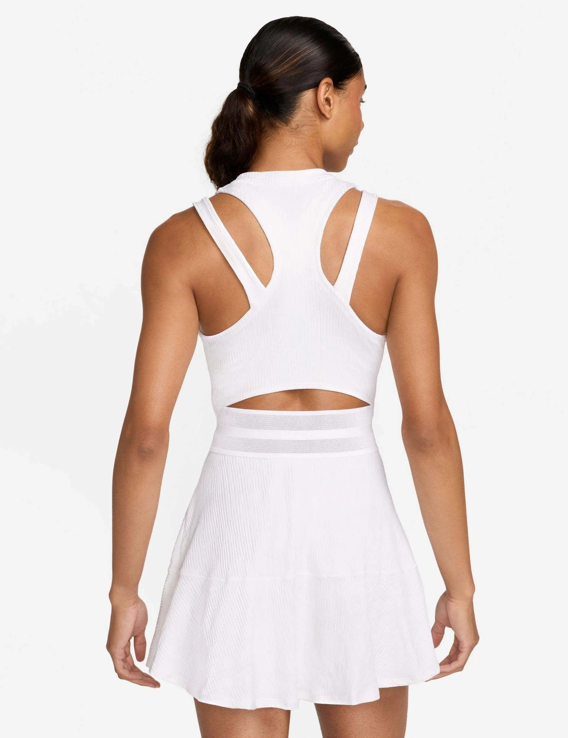 NikeCourt Slam Dri-FIT Tennis Dress - White/Black