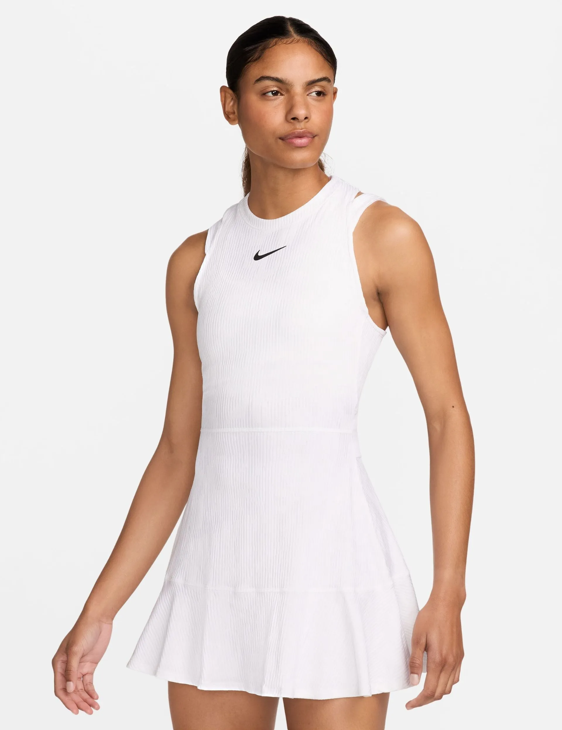 NikeCourt Slam Dri-FIT Tennis Dress - White/Black