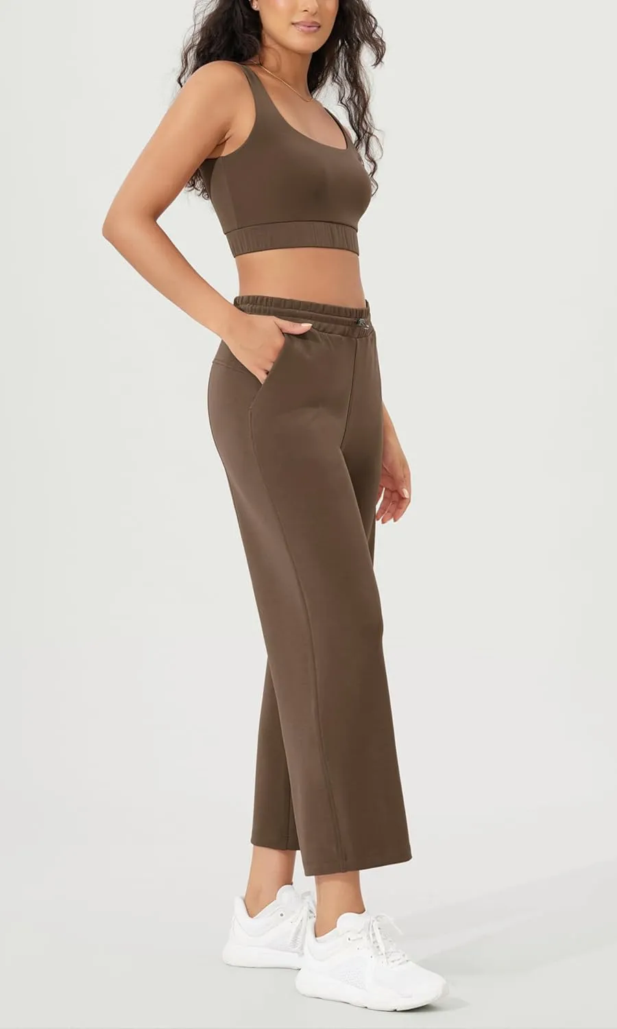 ODODOS Women's Modal Soft Wide Leg Pants with Pockets Adjustable Shockcord High Waist Casual Lounge Pants-27/29/31" Inseam