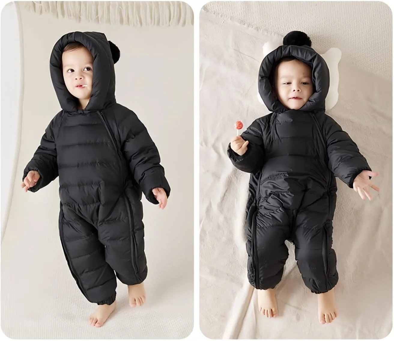 Ohrwurm Baby Cotton Down jackets Snow Wear Hoodie Jumpsuit Winter Double Zip Up Snowsuit