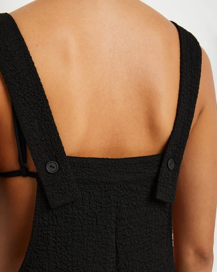 ONIA WOMENS PULL ON CRINKLE GAUZE ROMPER - BLACK