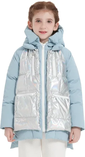 Orolay Boys and Girls' Hooded Down Jacket Shiny Down Coat Water-resistant Puffer Jacket Warm Winter Outerwear for Kids