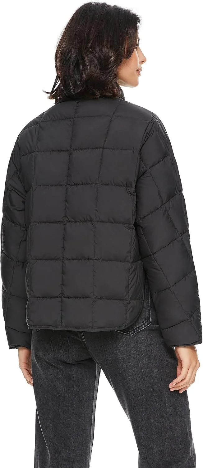 Orolay Women's Cropped Puffer Jacket Quilted Lightweight Oversized Down Coat Zip Up Spring Short Padded Outwear