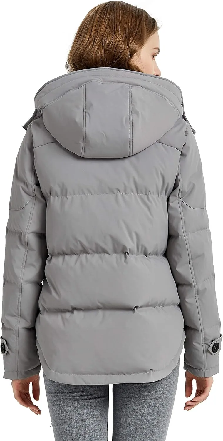 Orolay Women's Hooded Down Jacket Winter Coat Puffer Jacket with Pockets