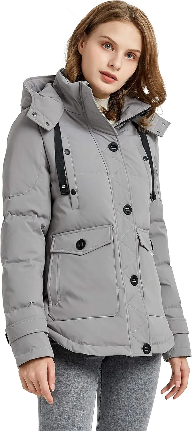Orolay Women's Hooded Down Jacket Winter Coat Puffer Jacket with Pockets
