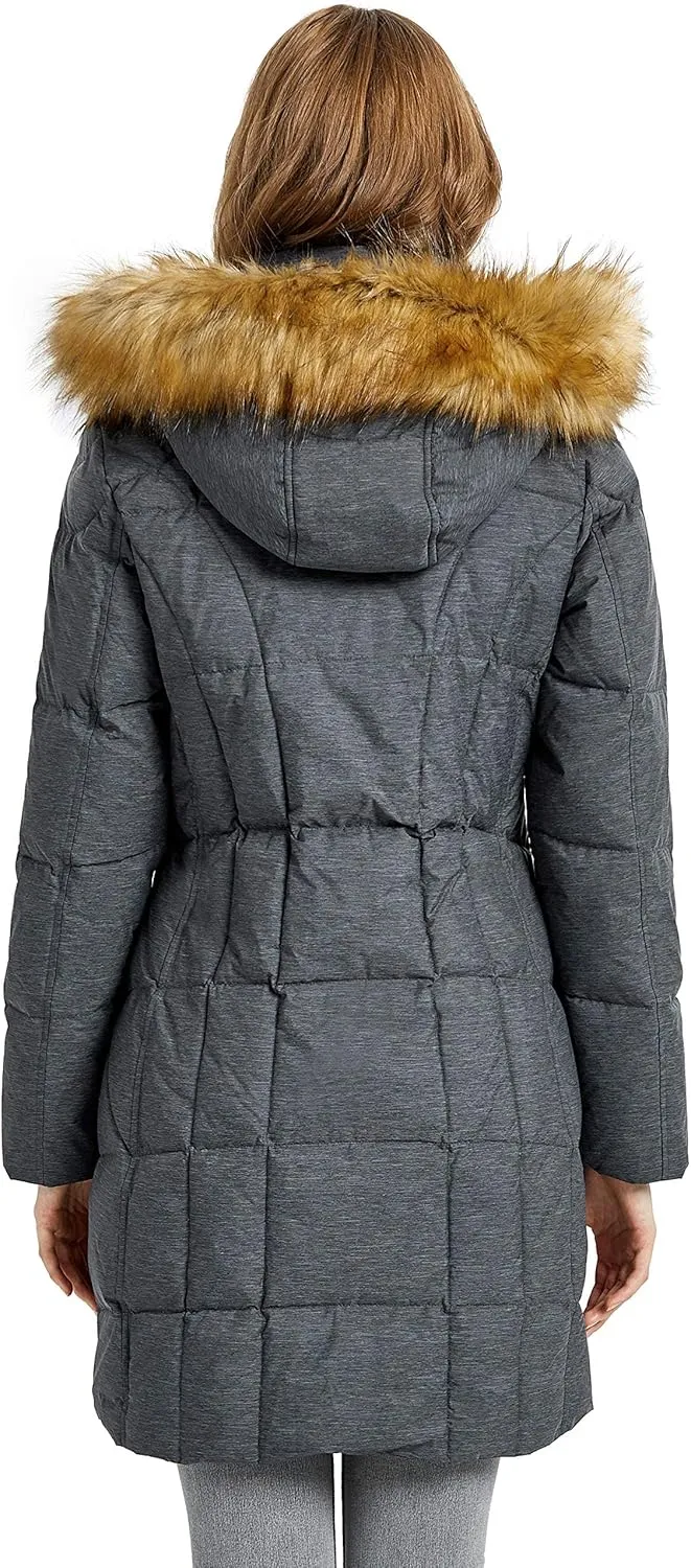 Orolay Women's Lightweight Down Coat Packable Fashion Jacket with Stand Collar