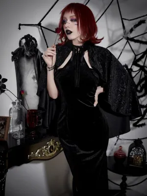 OSHHO Jackets for Women - Cut Out Cloak Sleeve Velvet Coat