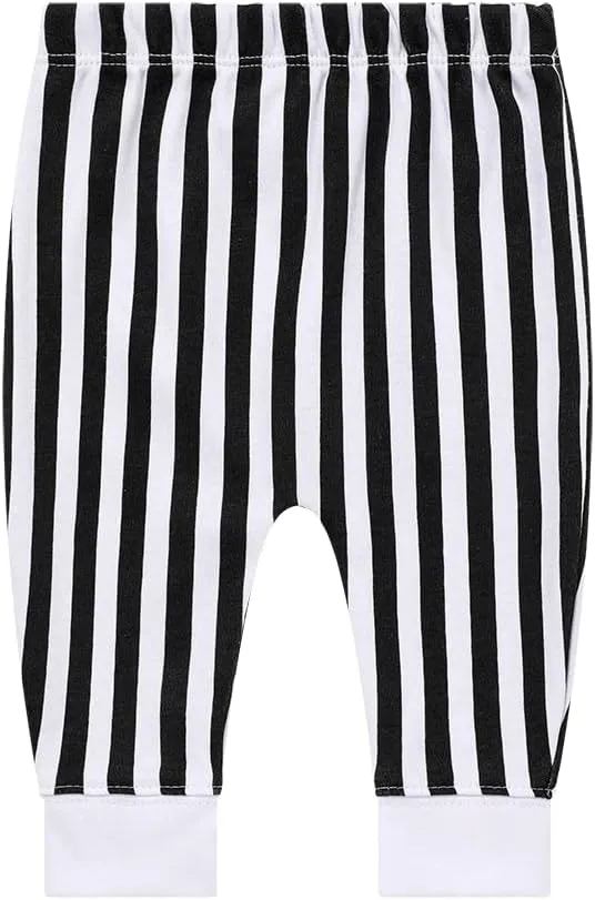 Pack of 4 Baby Jogger Pants - Soft Cotton Pants for Boys and Girls - Unisex Cute Color Designs for Infants