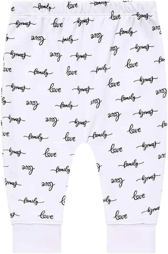Pack of 4 Baby Jogger Pants - Soft Cotton Pants for Boys and Girls - Unisex Cute Color Designs for Infants
