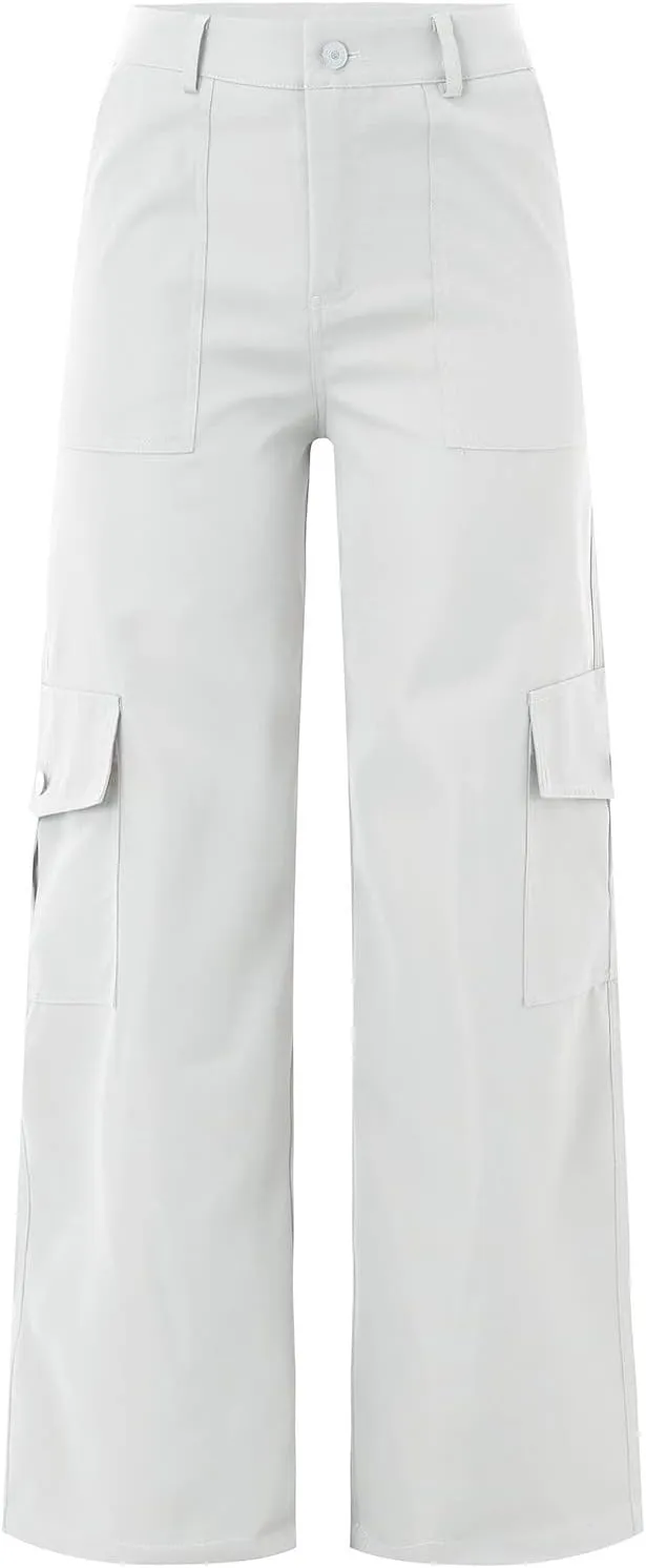 Parachute Pants Woman Loose Wide Leg High Waisted Work Cargo Sweatpants Workout Plus Size Camping Trousers with Pockets