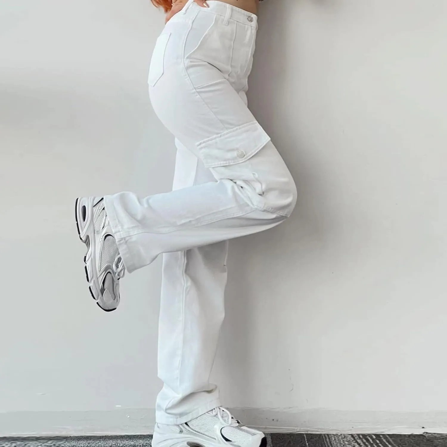 Parachute Pants Woman Loose Wide Leg High Waisted Work Cargo Sweatpants Workout Plus Size Camping Trousers with Pockets