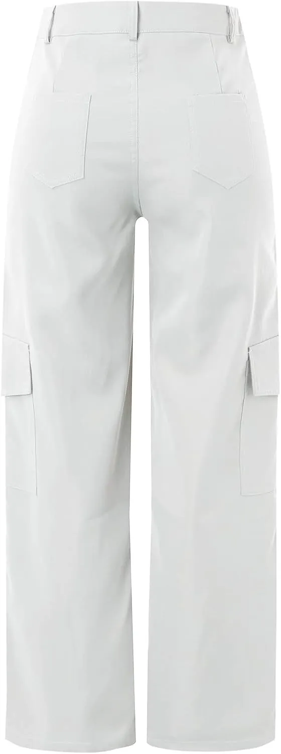 Parachute Pants Woman Loose Wide Leg High Waisted Work Cargo Sweatpants Workout Plus Size Camping Trousers with Pockets