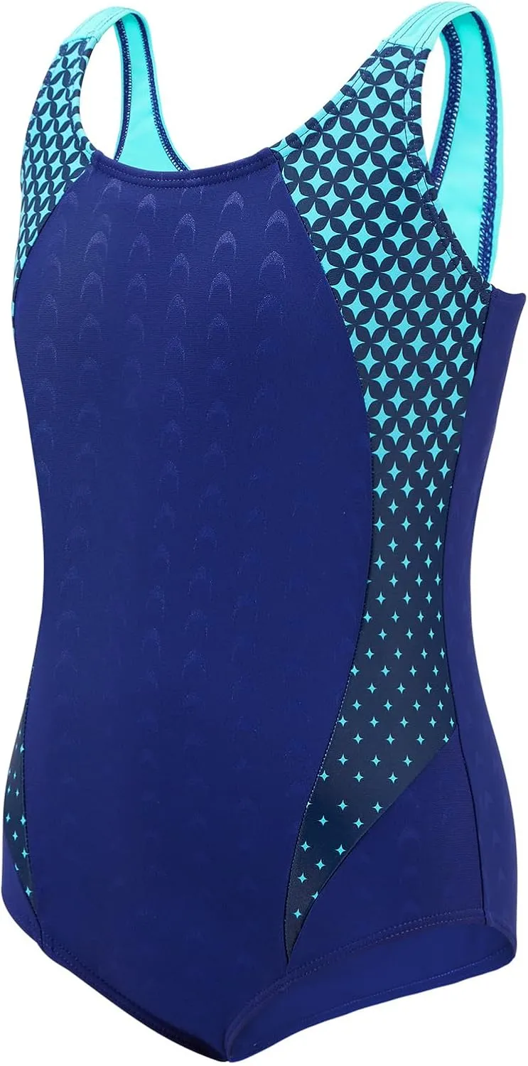 Patgoal Girls' One Piece Swimsuit Athletic Youth Girl's Swimsuit Kids Racerback Swimwear Thick Strap Beach Bathing Suit
