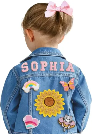 Personalized Kids Denim Jacket with Name, Custom Toddler Denim Jacket, Back to School Outfits for Boys, Toddler Clothing, 1-8 Year Old Girl Boy Easter Birthday Christmas Gift