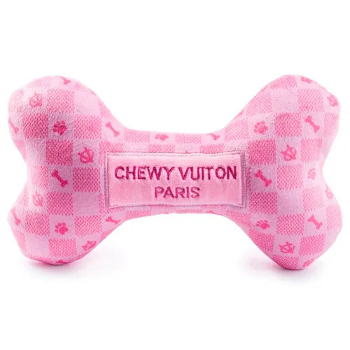 Pink Checker Chewy Vuiton Bone • Extra Large