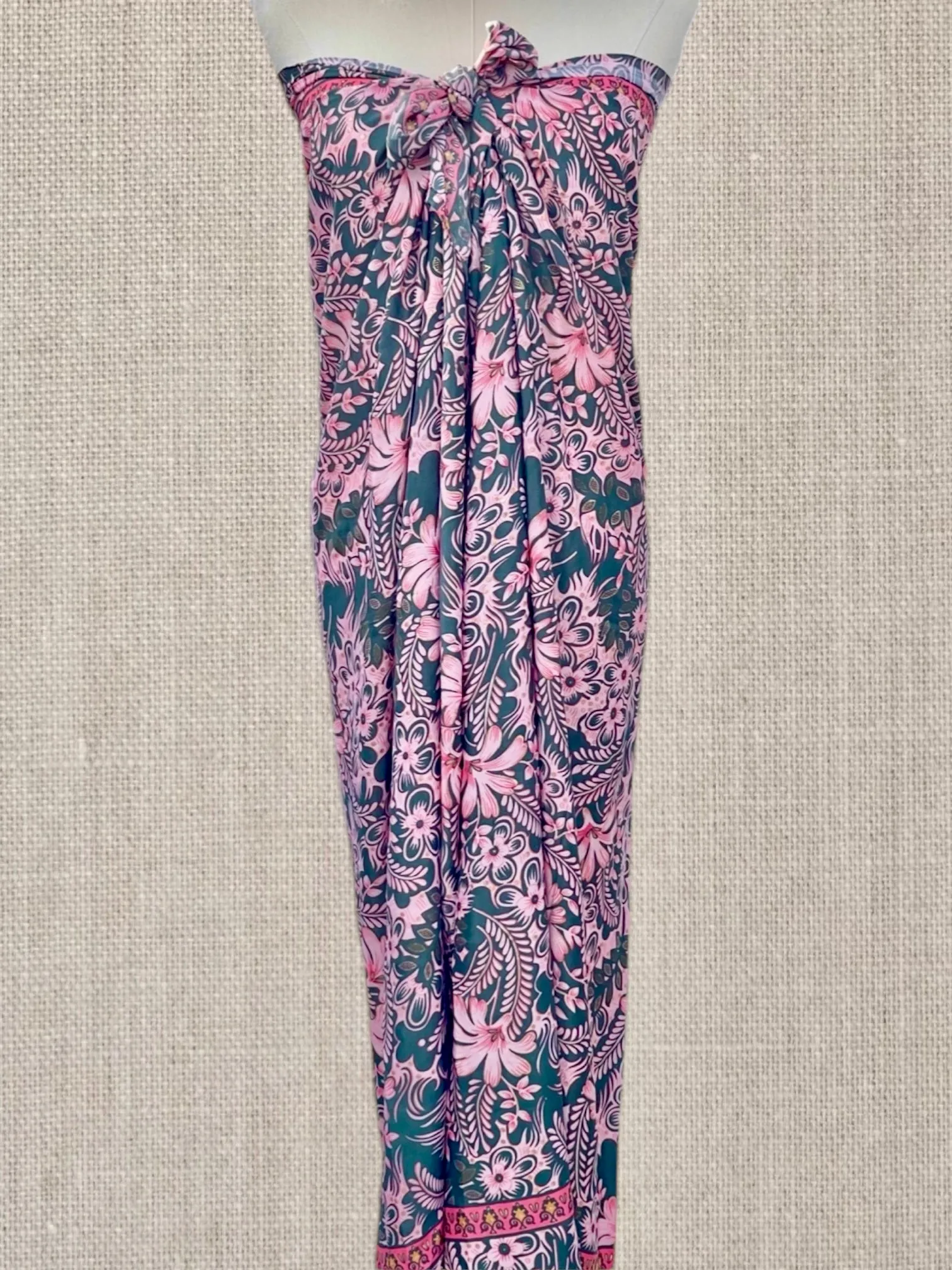 Pink Floral Pareo-Large/XL