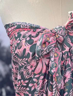 Pink Floral Pareo-Large/XL