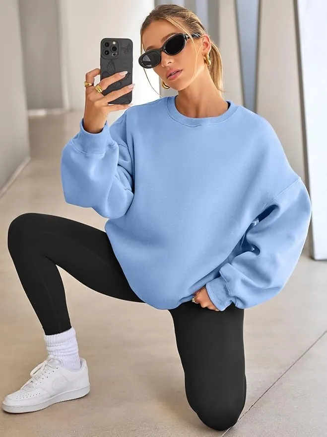 PLANT MAMA Womens Oversized Sweatshirts Fleece Crew Neck Pullover Sweaters Casual Comfy Fall Fashion Outfits Clothes.