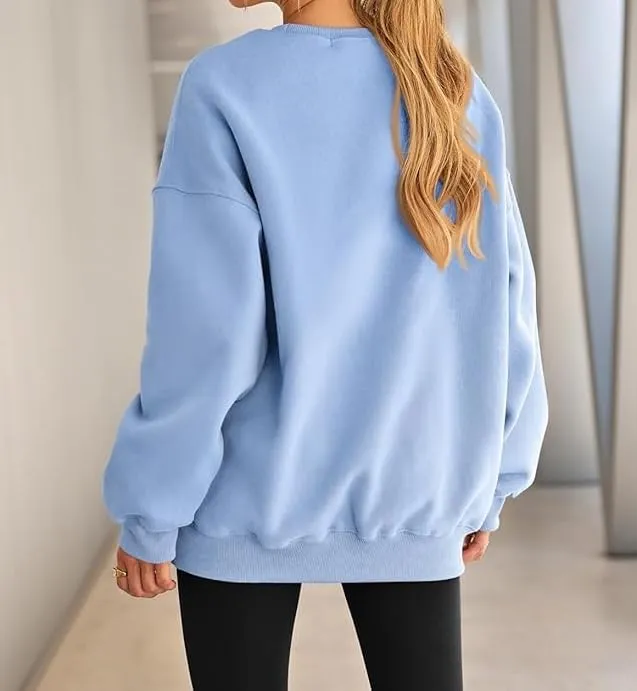 PLANT MAMA Womens Oversized Sweatshirts Fleece Crew Neck Pullover Sweaters Casual Comfy Fall Fashion Outfits Clothes.
