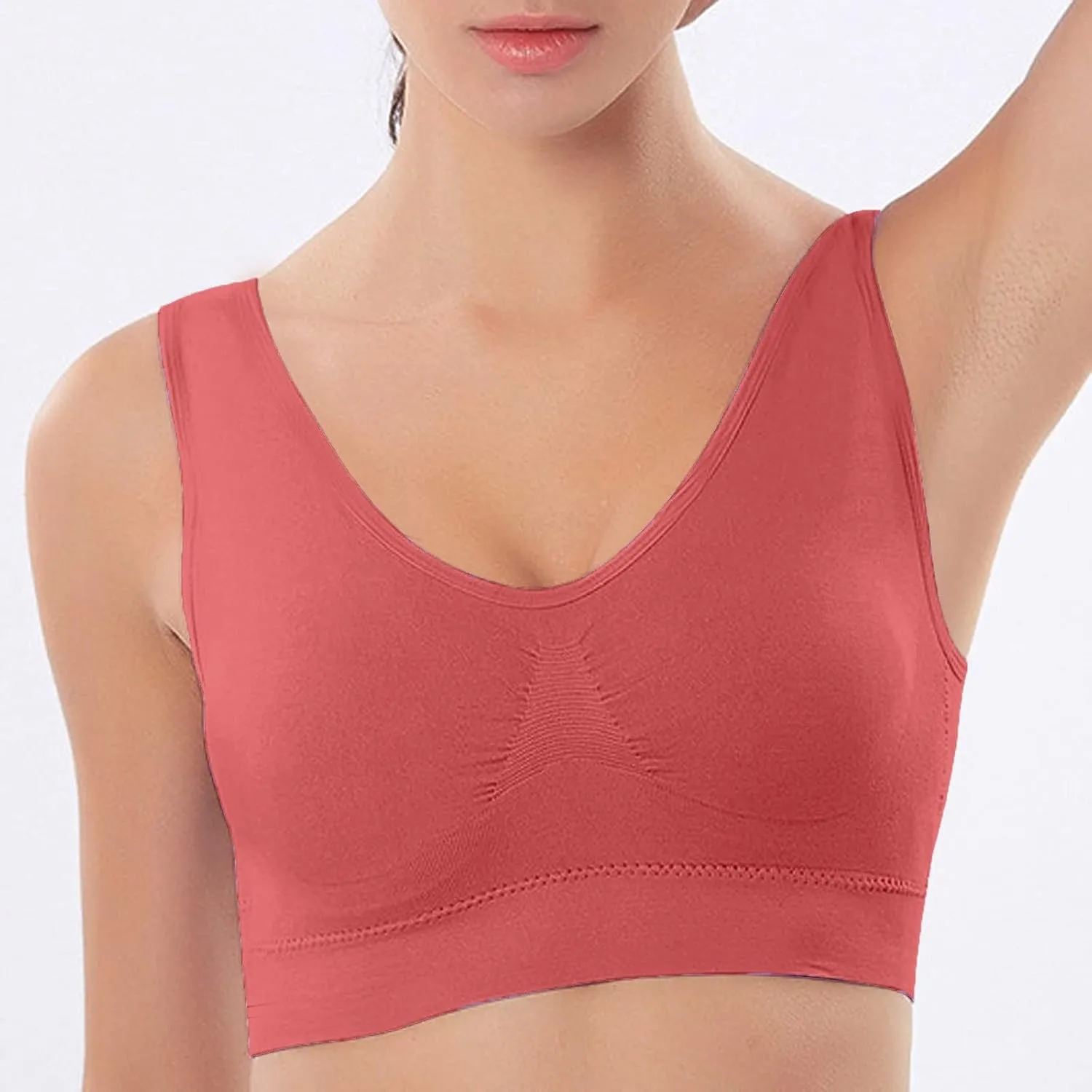 Plus Size Sports Bras for Women Anti-Sagging High Impact Bra Comfort Wireless Athletic Underwear for All-Day Wear