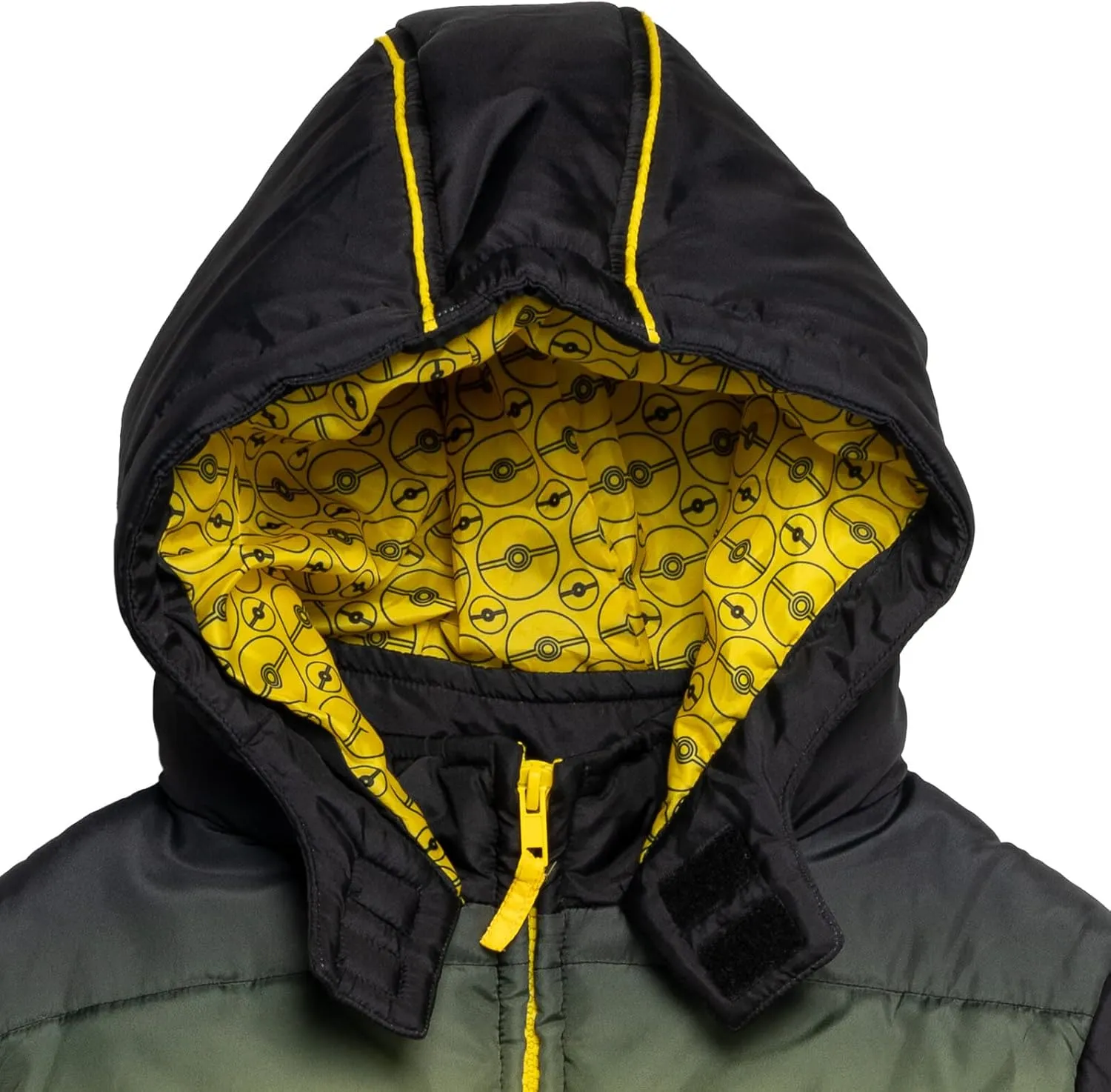 Pokemon Pikachu Zip Up Winter Coat Puffer Jacket Toddler to Big Kid Sizes (4-14-16)