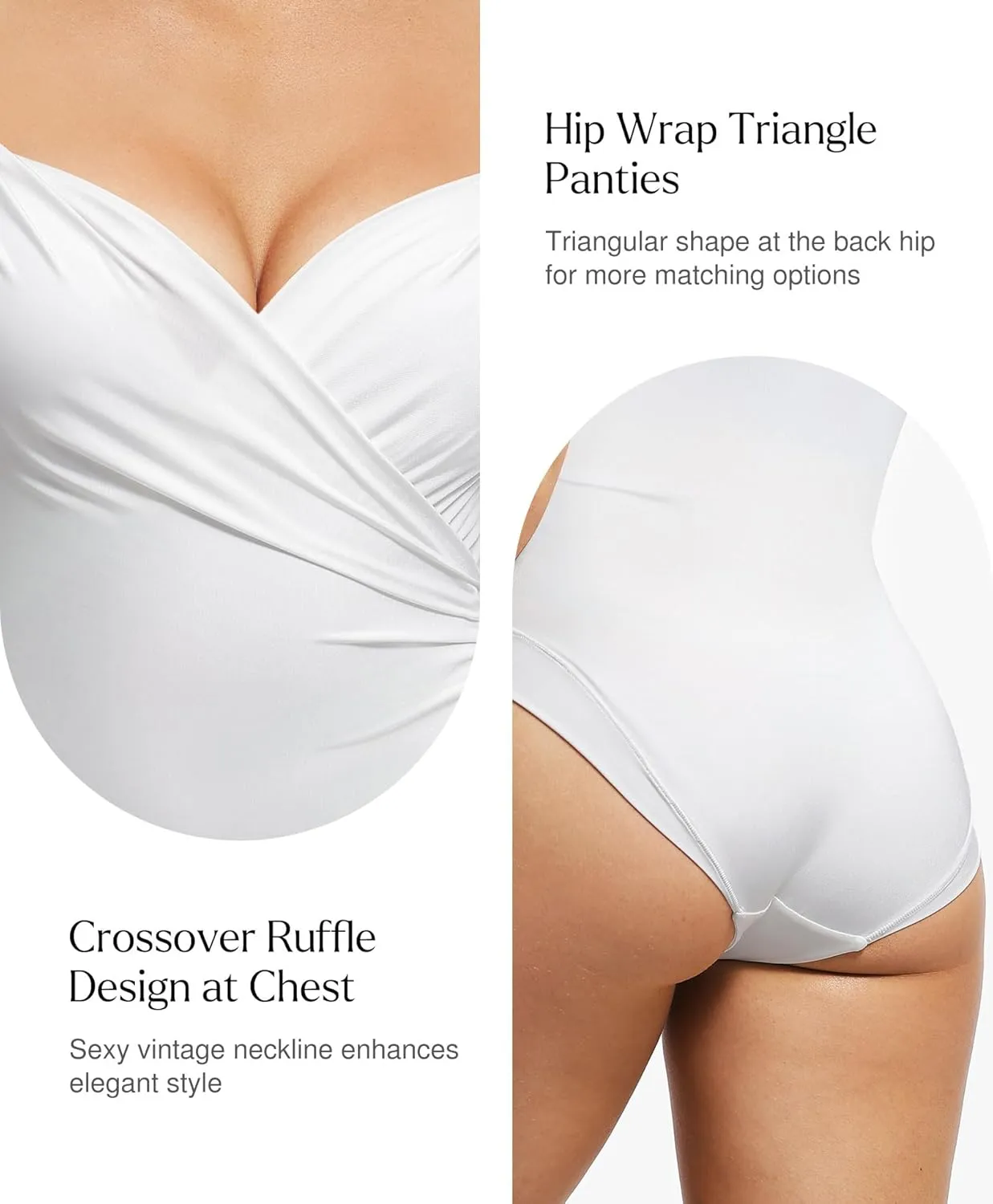 Popilush Shapewear Bodysuits for Women - Corset Tank Tops with Built in Bras Sleeveless Ruched Cute Going Out Outfits