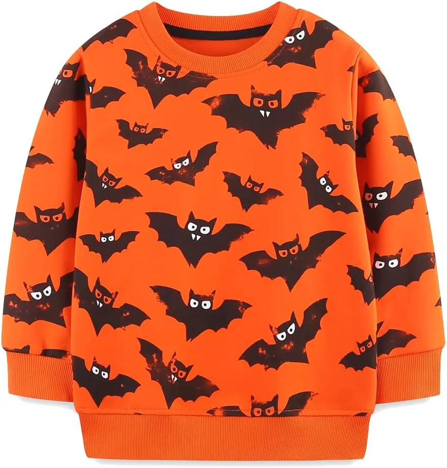Popshion Boys Crewneck Sweatshirt Monster Truck Dinosaur Shirts Cotton Lightweight Pullover Sweater for Kids