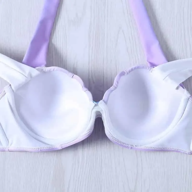 Push Up Padded Mermaid Shell Bra Bikini Set