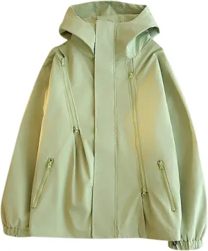 Rain Jacket for Mens,Men's Loose Fit Waterproof Lightweight Rain Coats Outdoor Hiking Windbreaker Jackets with Hood