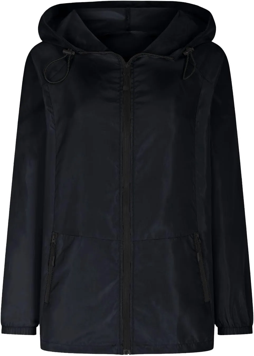 Rain Jacket Women Lightweight Waterproof Windbreaker Jacket Hooded Packable Rain Coats with Pockets