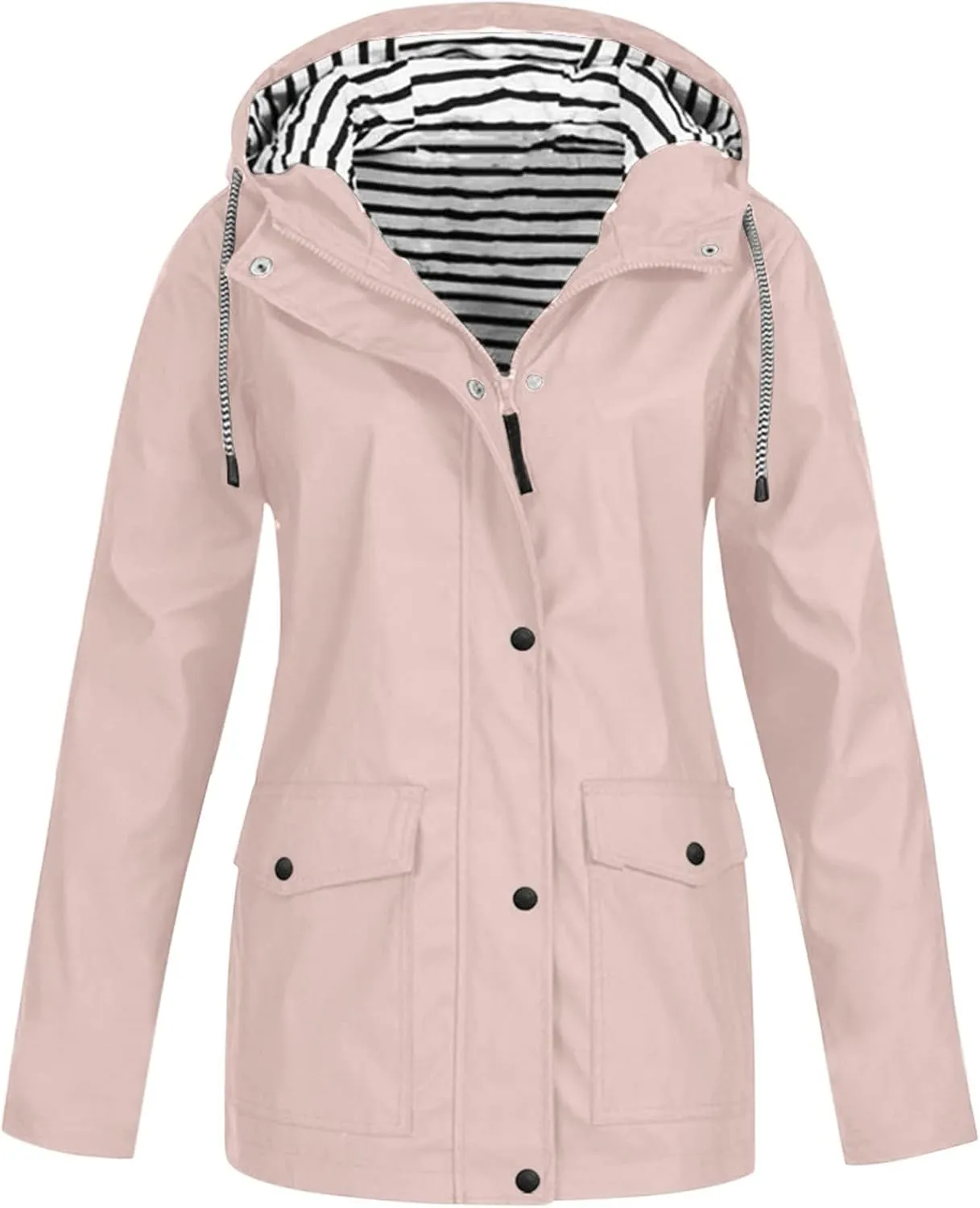 Rain Jacket Women Long Hooded Raincoats Outdoor Rain Coat for Women Waterproof Windbreaker Windproof Rain Coats Trench Coats