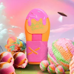 rainbow sherbet ice cream sliding mitt