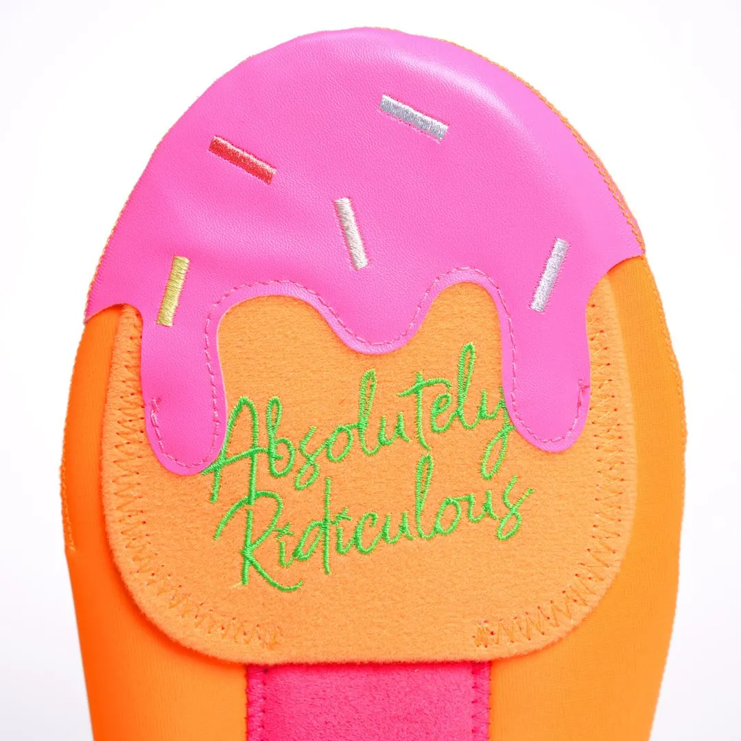 rainbow sherbet ice cream sliding mitt
