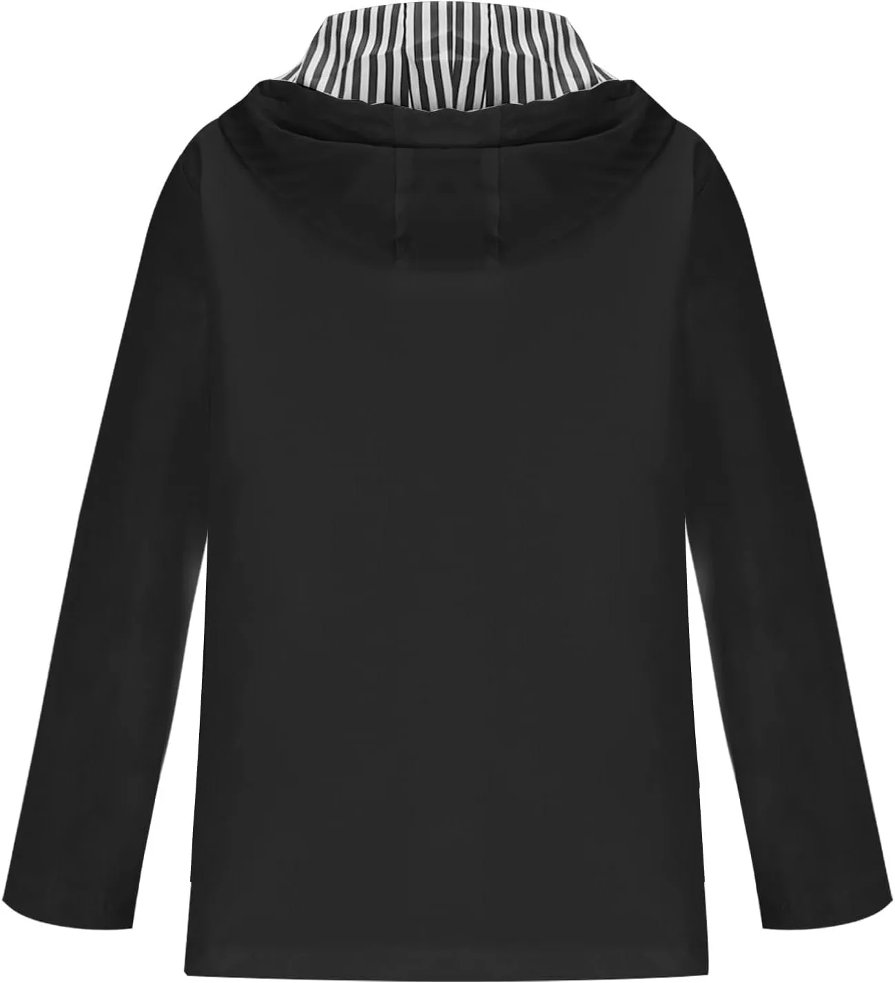 Raincoat for Women Solid Rain Jacket Outdoor Drawstring Hooded Rain Coat Windproof Windbreaker Travel Outwear