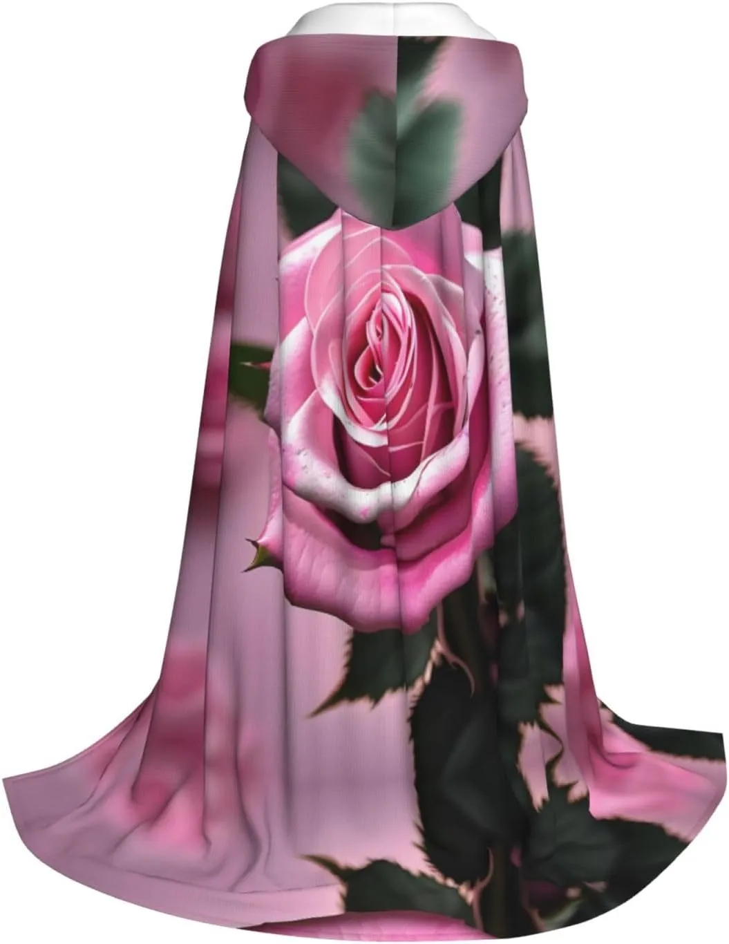 Red And Rose Hooded Cloak Coat Winter Warm Long Cloak Cosplay Costumes Outerwear Carnivals Hoodies Capes