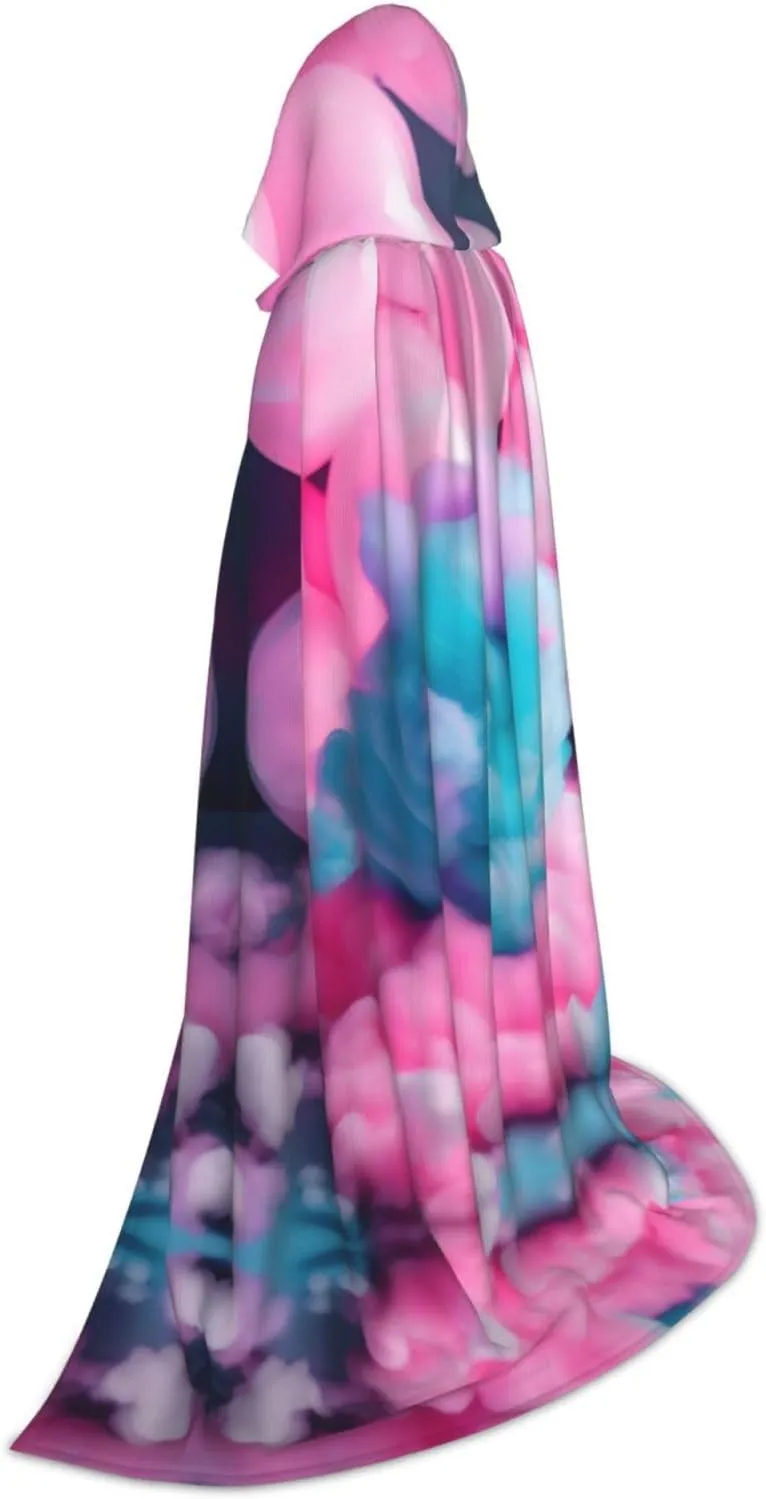 Red Cotton Candy Hooded Cloak Coat Winter Warm Long Cloak Cosplay Costumes Outerwear Carnivals Hoodies Capes
