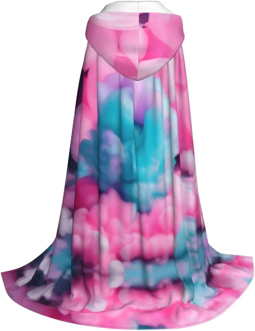 Red Cotton Candy Hooded Cloak Coat Winter Warm Long Cloak Cosplay Costumes Outerwear Carnivals Hoodies Capes
