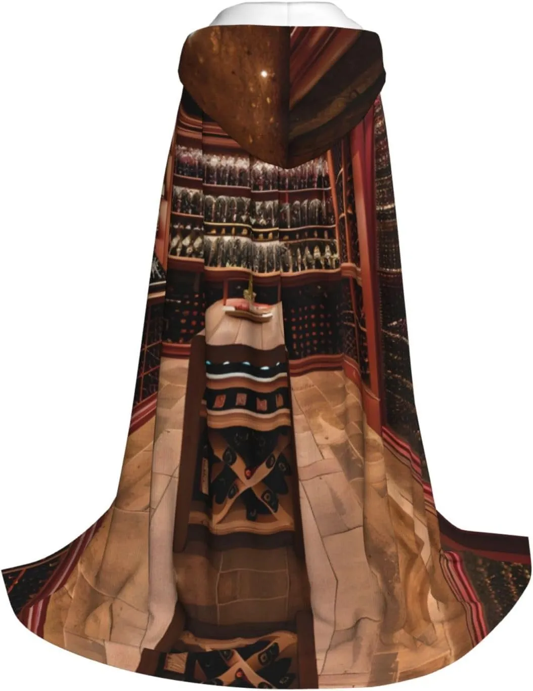 Red Wine Cellar Hooded Cloak Coat Winter Warm Long Cloak Cosplay Costumes Outerwear Carnivals Hoodies Capes