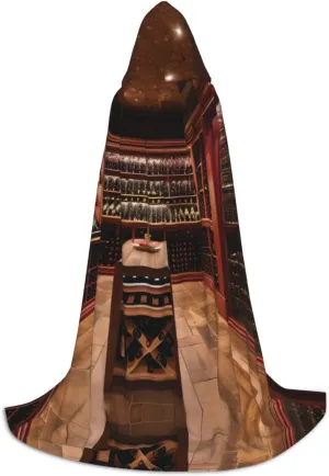Red Wine Cellar Hooded Cloak Coat Winter Warm Long Cloak Cosplay Costumes Outerwear Carnivals Hoodies Capes