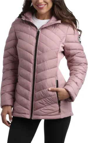Reebok Women's Jacket - Lightweight Quilted Puffer Parka Coat with Flex Stretch Panels  Casual Jacket for Women (S-XL)