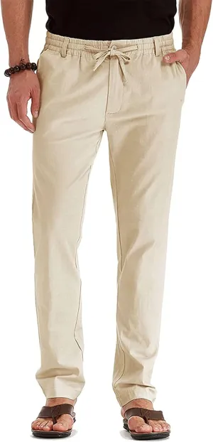 Rela Bota Mens Jogger Pants Loose Bussiness Pants Soft Stretch Chino Pant Drawstring Elastic Waist