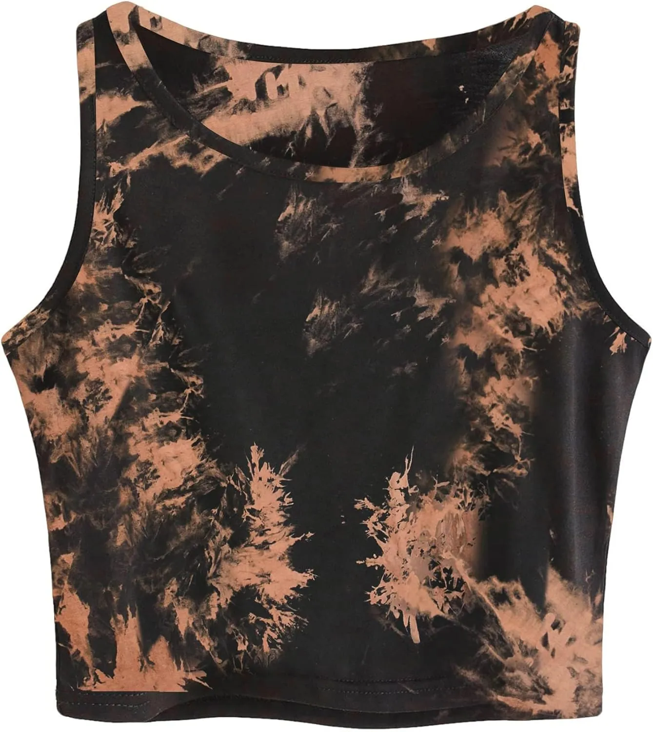 Remidoo Women's Casual Sleeveless Graphic Cropped Top Crewneck Tank Top Shirts